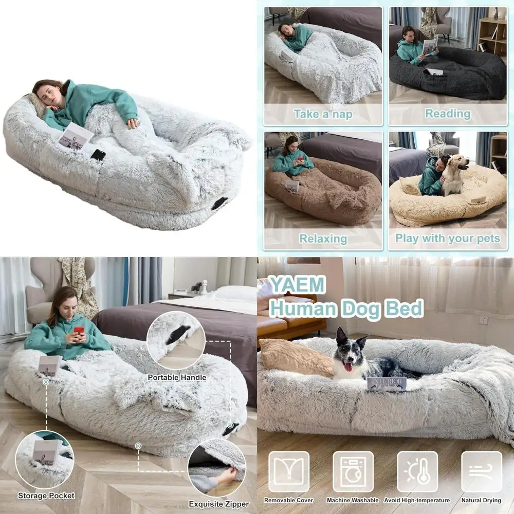 Удобная моющаяся ортопедическая кровать для собак из искусственного меха с подушкой и одеялом, серая, 71x45x12
Удобная моющаяся ортопедическая кровать для собак из искусственного меха с подушкой и одеялом, серая, 71x45x12