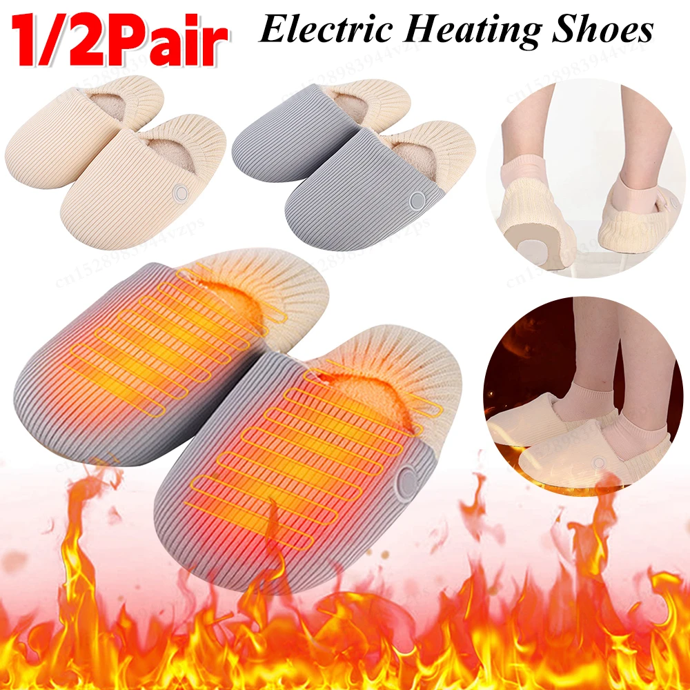 USB Heater Shoes Men Women Electric Slippers Winter Warm Snow Boots Heating Rechargeable Slippers Electric Heated Slippers Chri
USB Heater Shoes Men Women Electric Slippers Winter Warm Snow Boots Heating Rechargeable Slippers Electric Heated Slippers Chri