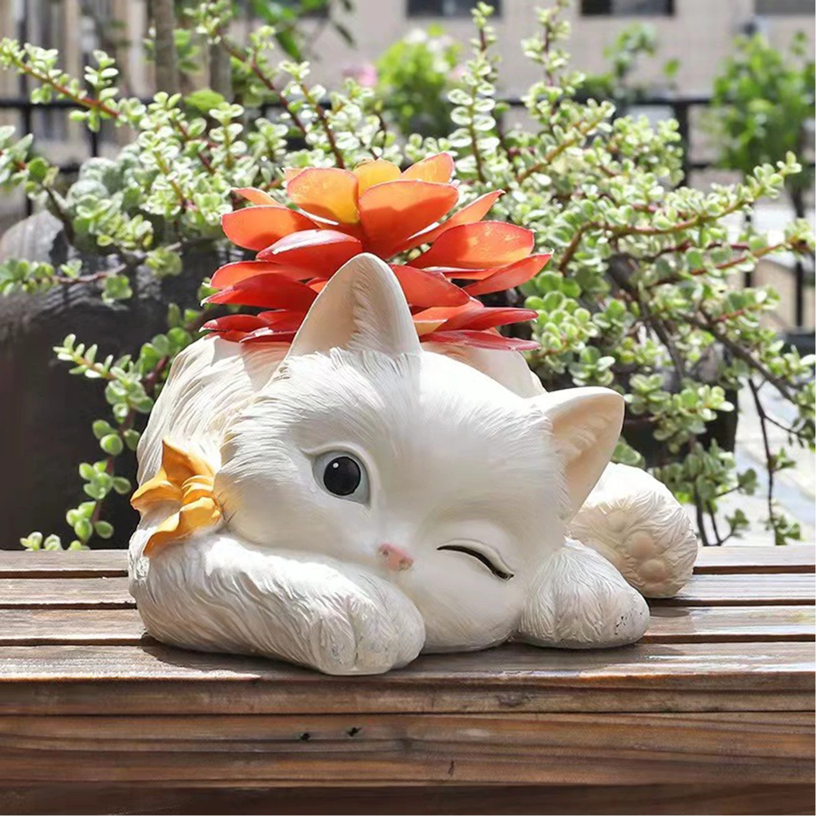 Simulated Cat Resin Succulent Flower Pot Creative Cute Cat Desktop Pottery Gardener
Simulated Cat Resin Succulent Flower Pot Creative Cute Cat Desktop Pottery Gardener