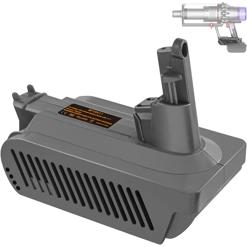 A63K-MT18V11 Adapter For 18V Lithium Battery To For Dyson V11 Vacuum Cleaner, For 18V Battery To V11 Replace
A63K-MT18V11 Adapter For 18V Lithium Battery To For Dyson V11 Vacuum Cleaner, For 18V Battery To V11 Replace