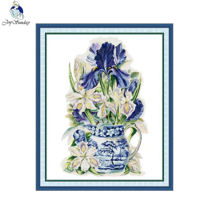 Набор для вышивки крестом Joy Sunday Iris and Celadon, украшение для дома, подарок, заводская розетка DMC 16CT 14CT 11CT, ручная вышивка
Набор для вышивки крестом Joy Sunday Iris and Celadon, украшение для дома, подарок, заводская розетка DMC 16CT 14CT 11CT, ручная вышивка