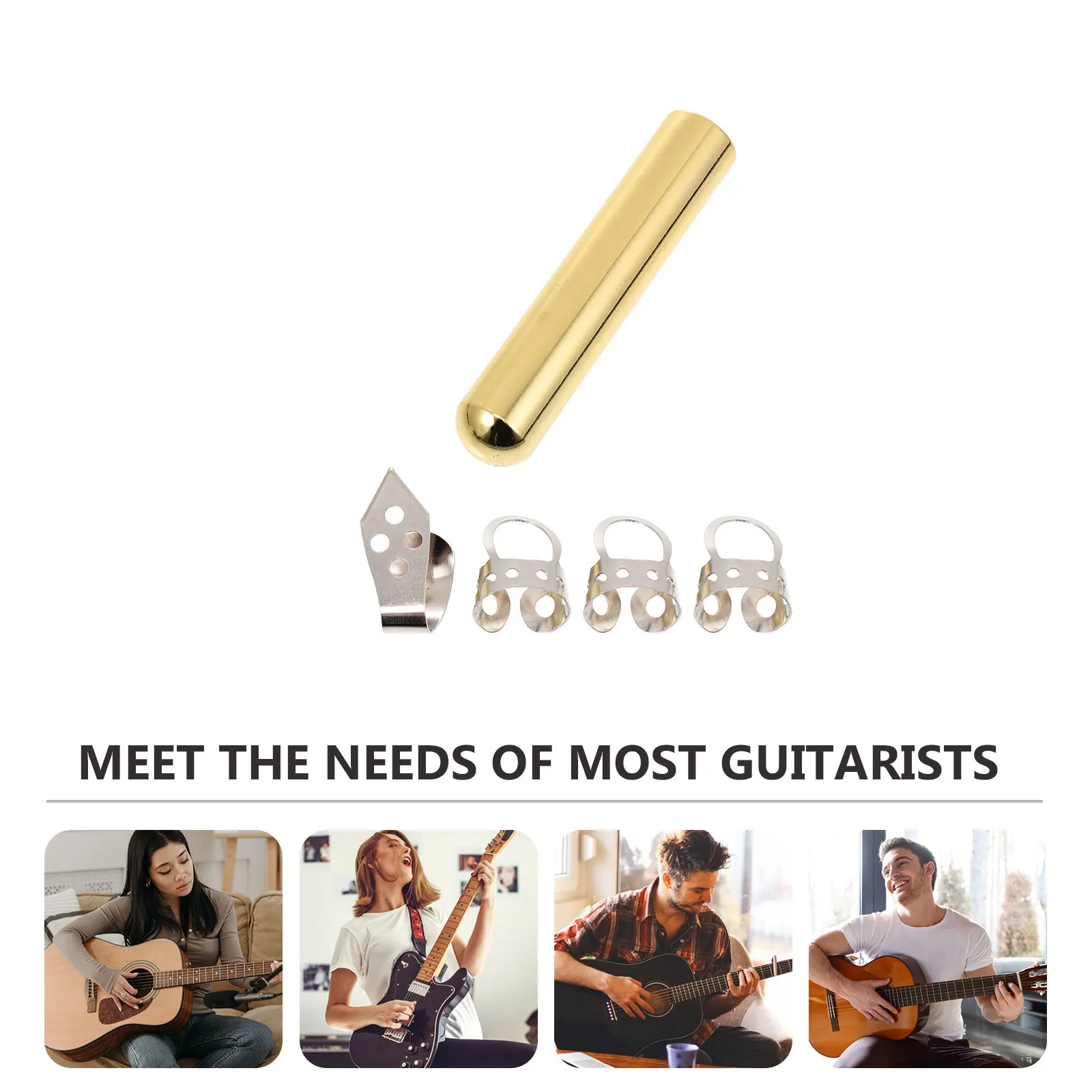 Electric Guitar Slider Finger Stick Portable Professional Golden Accessory Metal Rod
Electric Guitar Slider Finger Stick Portable Professional Golden Accessory Metal Rod