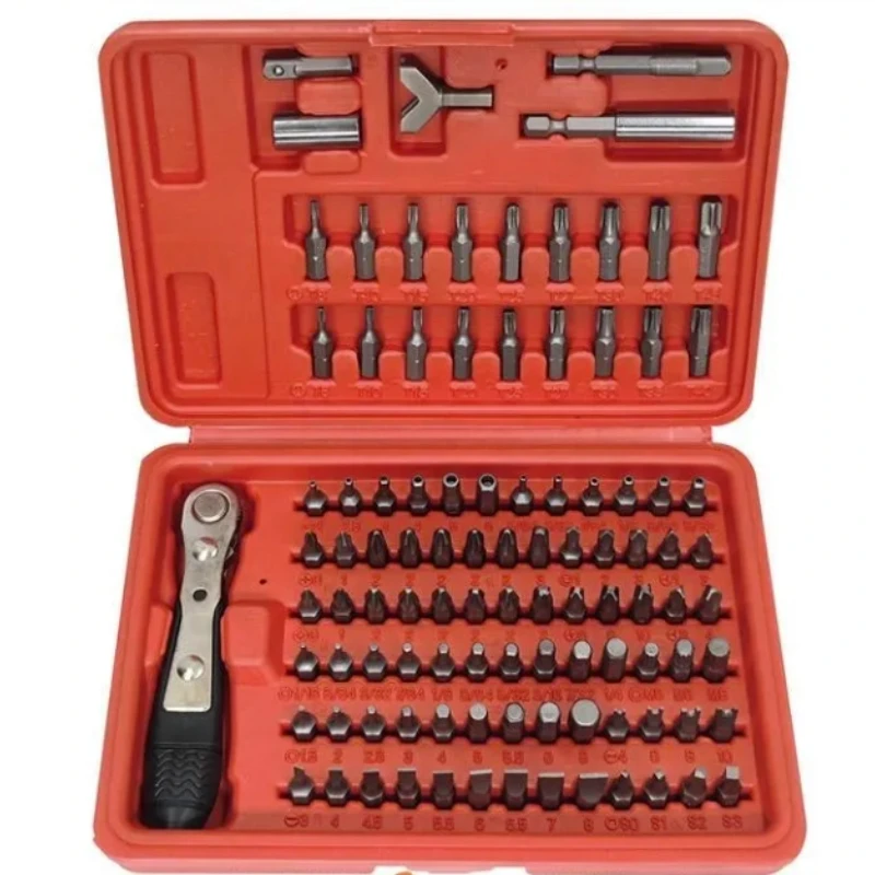 101 Pieces Ratchet Screwdriver Set with Strong Magnetic and Repair Tool Kit for Home Use, Automotive and DIY
101 Pieces Ratchet Screwdriver Set with Strong Magnetic and Repair Tool Kit for Home Use, Automotive and DIY