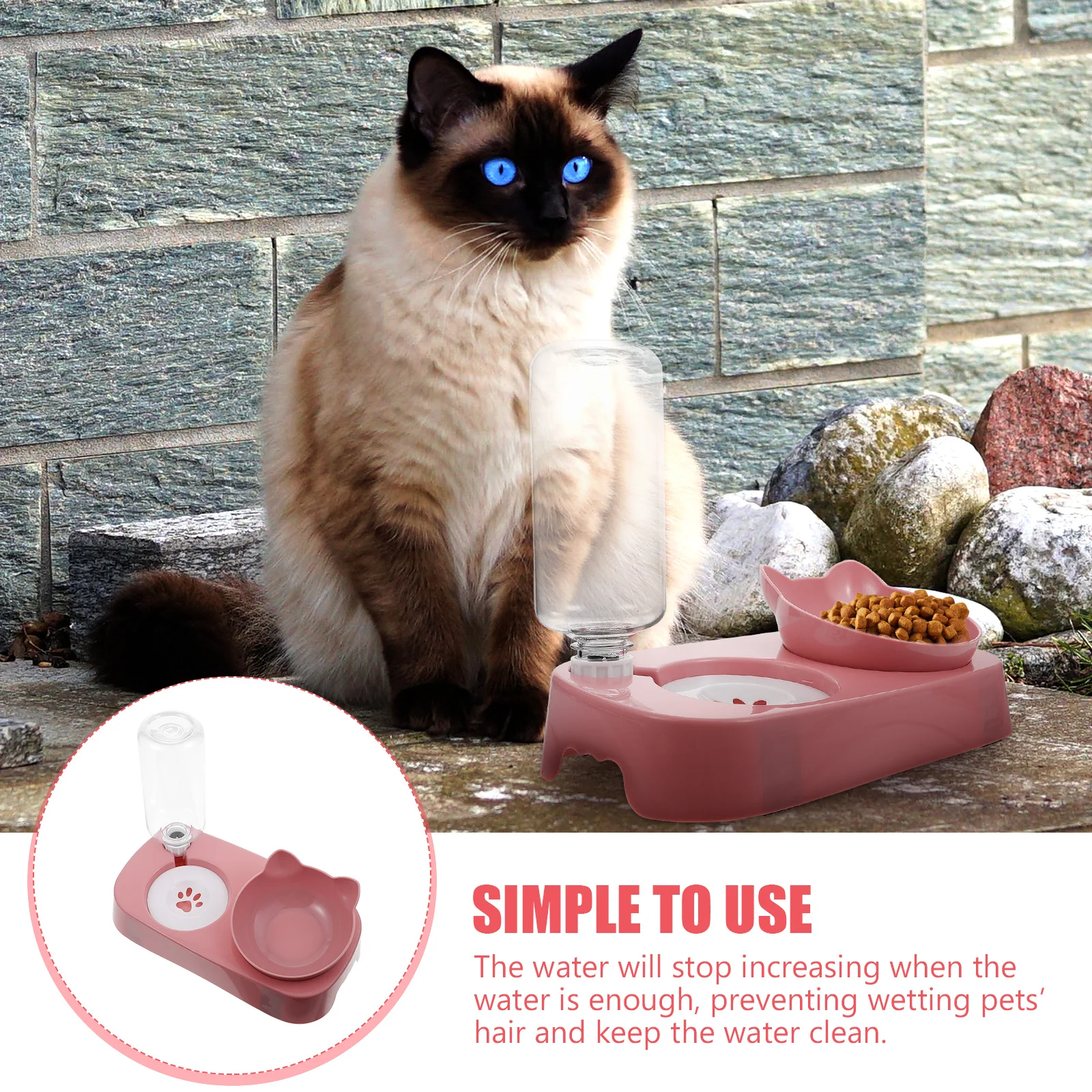 1 set Automatic Pet Feeder Bowl Detachable Bite Resistant For Cats Dogs Water Food Dispenser Pet Neck Protection 
1 set Automatic Pet Feeder Bowl Detachable Bite Resistant For Cats Dogs Water Food Dispenser Pet Neck Protection