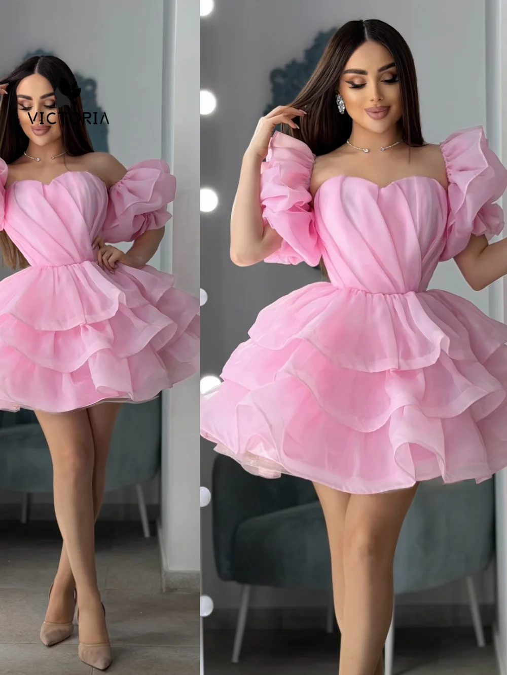 Customized Cute A Line Oink Mini Prom Party Dress Puffy Wedding Party Dresses Detail Prom Quinceañera Princess Gown
Customized Cute A Line Oink Mini Prom Party Dress Puffy Wedding Party Dresses Detail Prom Quinceañera Princess Gown