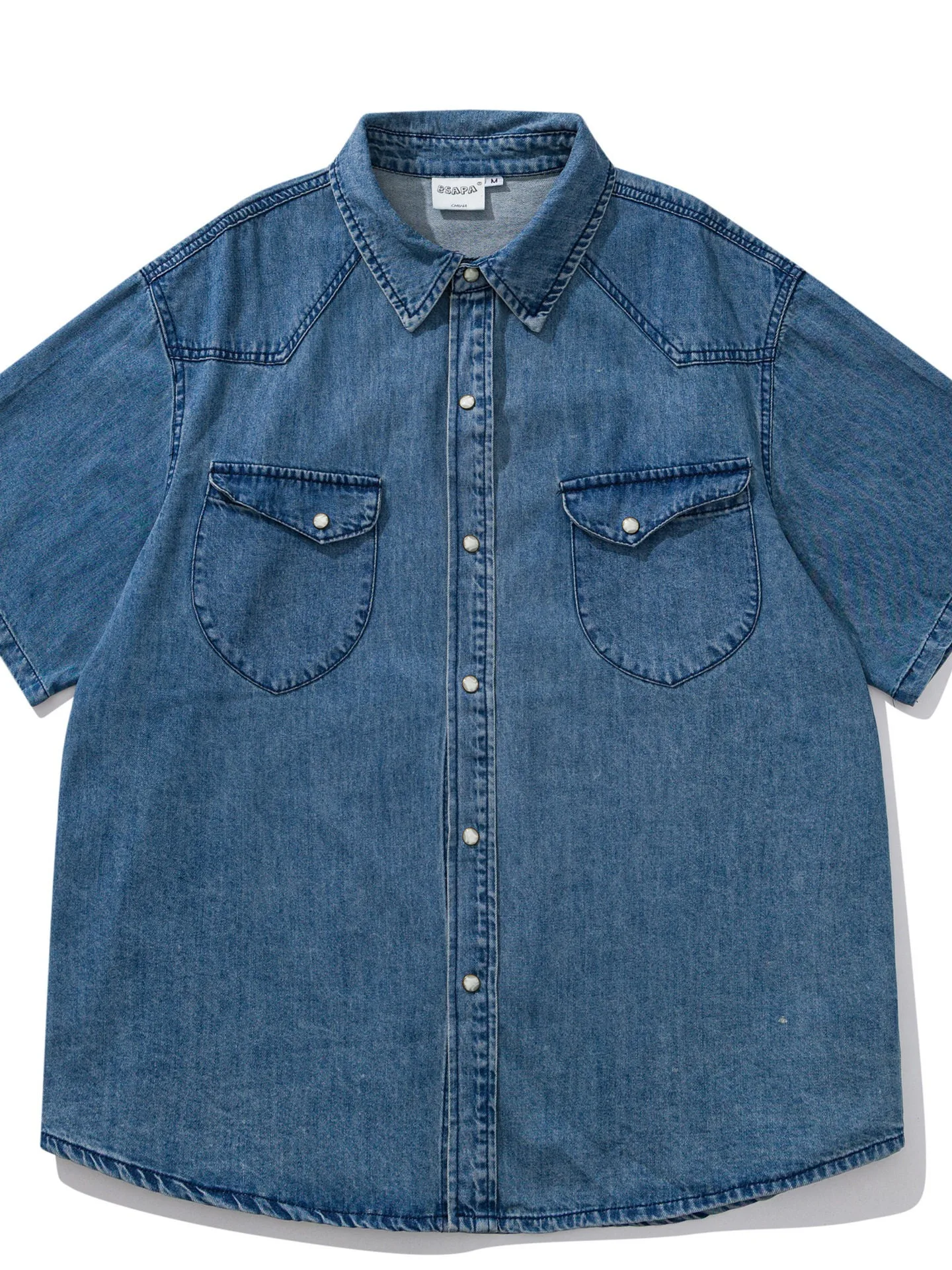 Japanese Retro Amikaji Washed Multi Pocket Short Sleeved Shirt for Men and Women Loose Denim Shirt
Japanese Retro Amikaji Washed Multi Pocket Short Sleeved Shirt for Men and Women Loose Denim Shirt