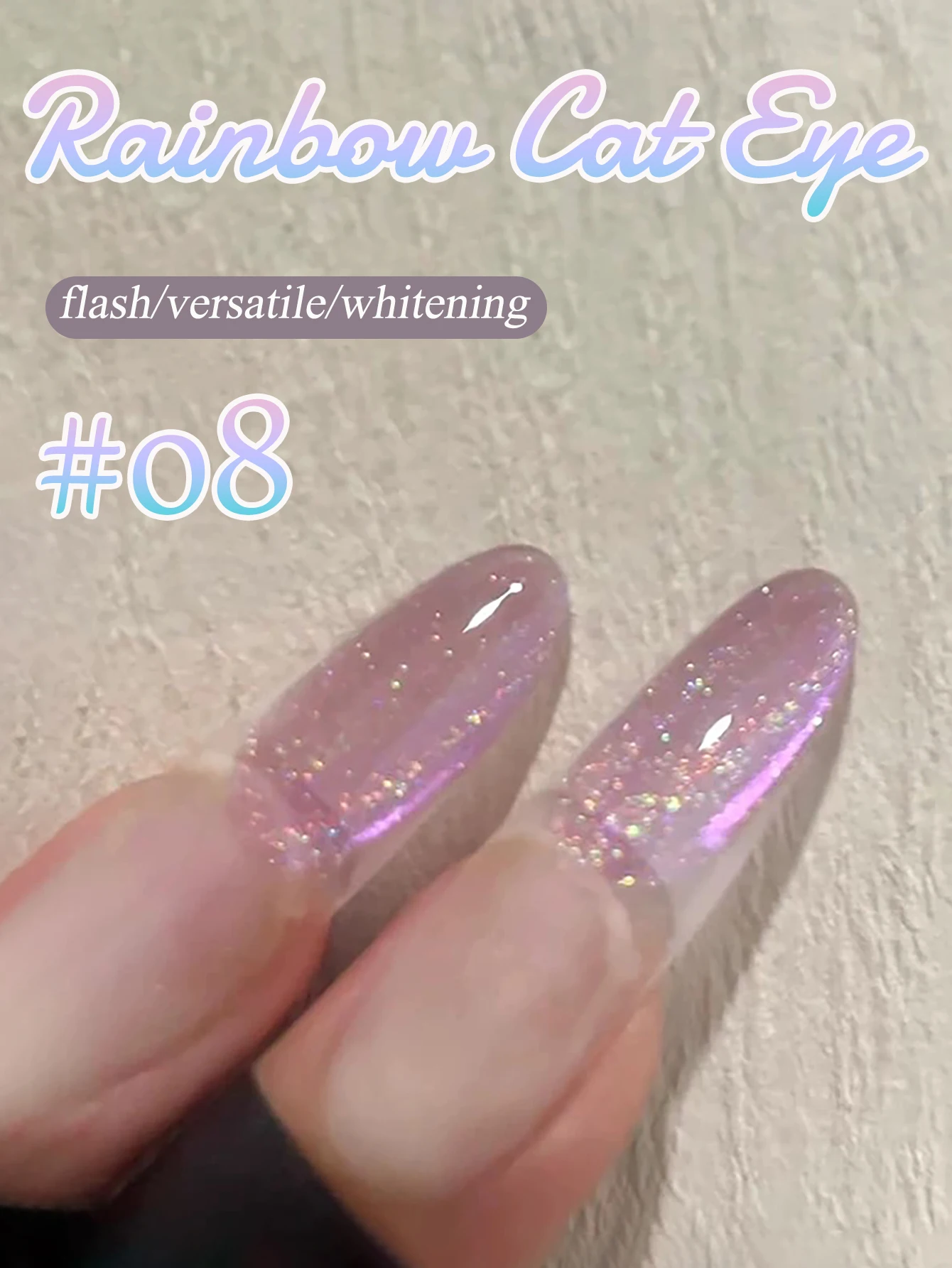 1pcs WS Spring Summer Nails Hot Selling Ice Transparent Pink Purple Rainbow Glass Bead Cat's Eye Gel Nail Polish Flash Nail Art
1pcs WS Spring Summer Nails Hot Selling Ice Transparent Pink Purple Rainbow Glass Bead Cat's Eye Gel Nail Polish Flash Nail Art