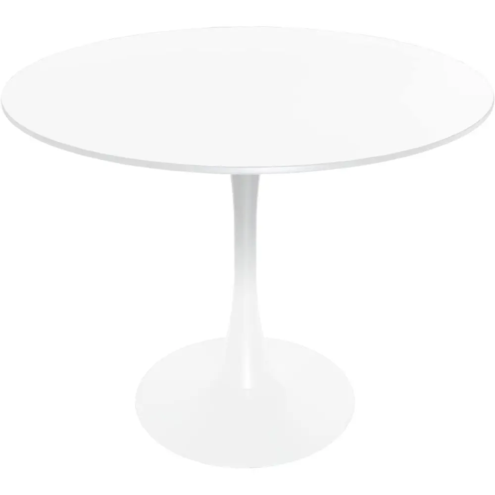 35 Round Dining Table with MDF Top and White Metal Pedestal Base, Modern Accent Furniture for Kitchen Dining Area
35 Round Dining Table with MDF Top and White Metal Pedestal Base, Modern Accent Furniture for Kitchen Dining Area