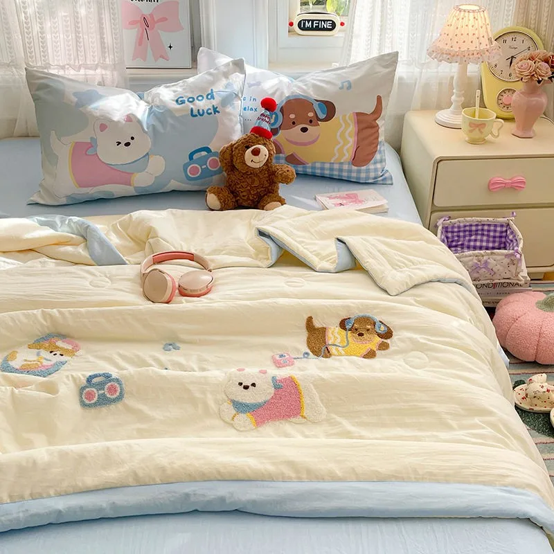 Adorable Summer Washable Cotton Air Conditioner Quilt Four-Piece Set Thin Comforter Core Human Being Quilt Baby Bao Hong
Adorable Summer Washable Cotton Air Conditioner Quilt Four-Piece Set Thin Comforter Core Human Being Quilt Baby Bao Hong