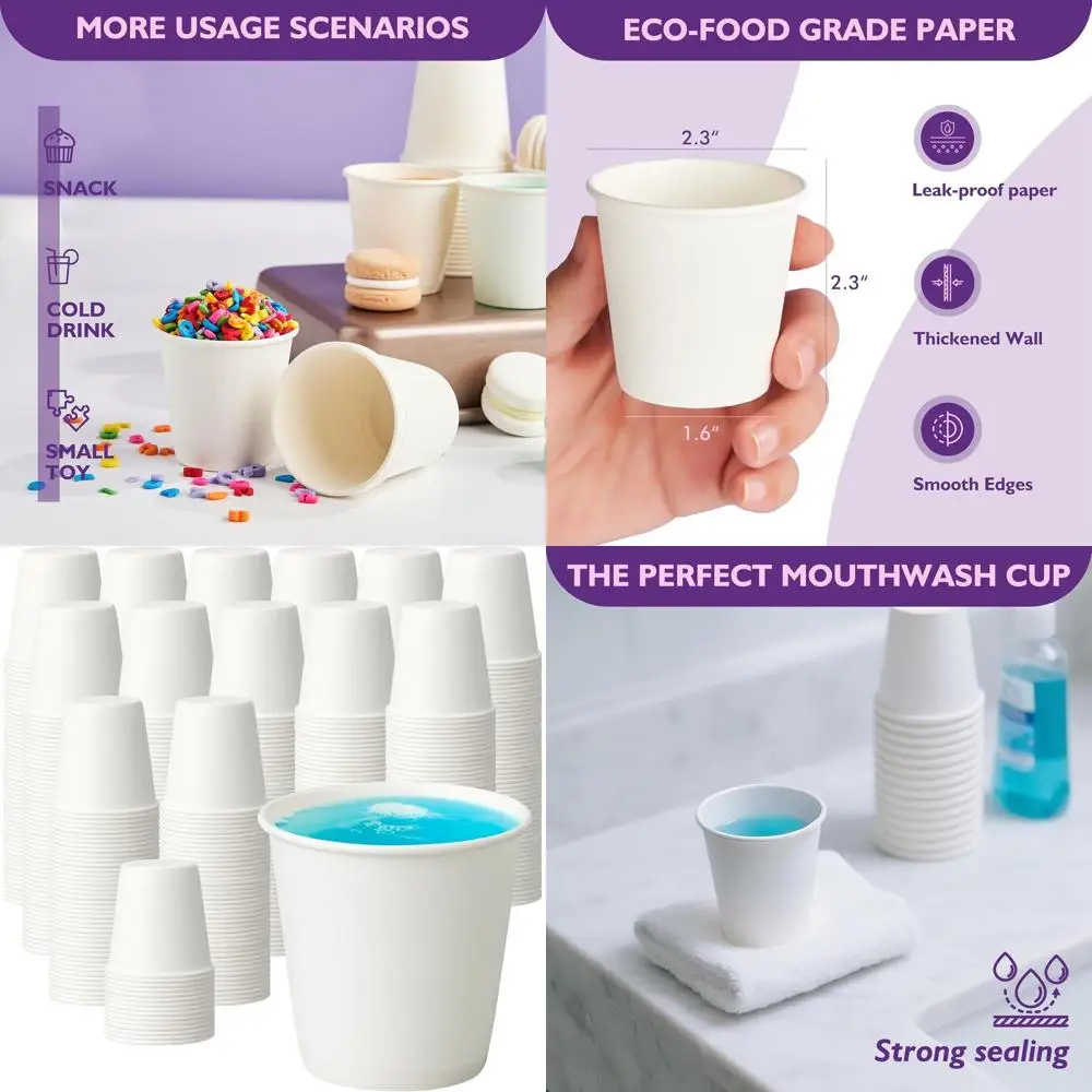 Одноразовые бумажные стаканчики на 3 унции, стаканчики для ополаскивания в ванной комнате, мини-чашки для эспрессо, упаковка 3000 шт.
Одноразовые бумажные стаканчики на 3 унции, стаканчики для ополаскивания в ванной комнате, мини-чашки для эспрессо, упаковка 3000 шт.