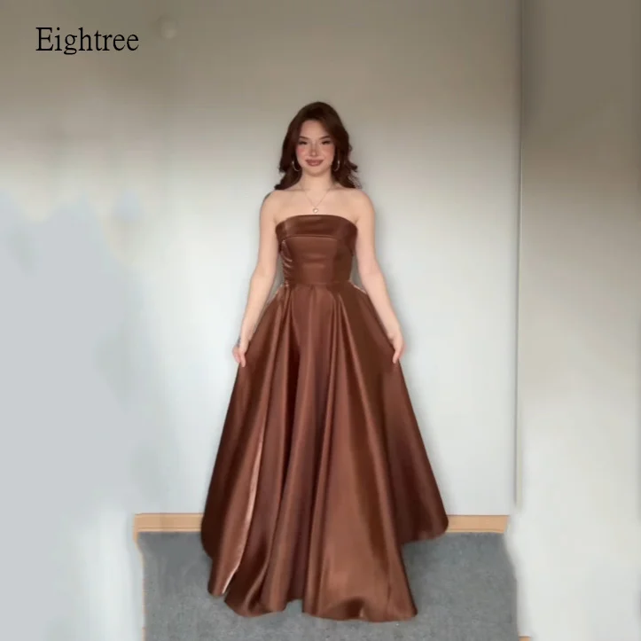 Eightree Princess Strapless A-line Prom Gowns Sleeveless Party Gown Floor Length Evening Dress Vestidos De Novia Customized
Eightree Princess Strapless A-line Prom Gowns Sleeveless Party Gown Floor Length Evening Dress Vestidos De Novia Customized