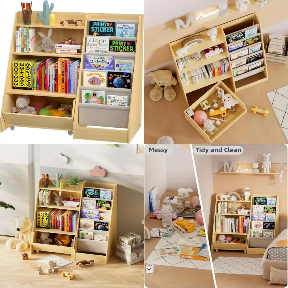 4-х уровневая книжная полка для малышей с подвижным ящиком, 5-слойный детский книжный шкаф для книг и решения для хранения игрушек
4-х уровневая книжная полка для малышей с подвижным ящиком, 5-слойный детский книжный шкаф для книг и решения для хранения игрушек