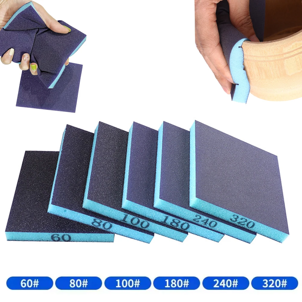 6Pcs Grit Sanding Sponge Soft Foam Sanding Pads Reusable Wet Dry Sanding Blocks for Wood Metal FurniturePaint and Drywall 60-320
6Pcs Grit Sanding Sponge Soft Foam Sanding Pads Reusable Wet Dry Sanding Blocks for Wood Metal FurniturePaint and Drywall 60-320