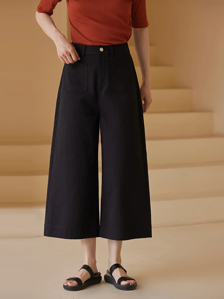 High Waist Wide Leg Pants A-Line High Waist Nine Points Women's Cotton 100% Checkered Fabric Slimming Hips Casual Trousers
High Waist Wide Leg Pants A-Line High Waist Nine Points Women's Cotton 100% Checkered Fabric Slimming Hips Casual Trousers