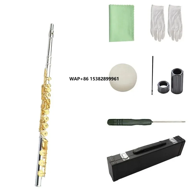 Французская флейта с 17 отверстиями, позолоченные клавиши, ключ C, профессиональный инструмент для концертной группы для начинающих
Французская флейта с 17 отверстиями, позолоченные клавиши, ключ C, профессиональный инструмент для концертной группы для начинающих