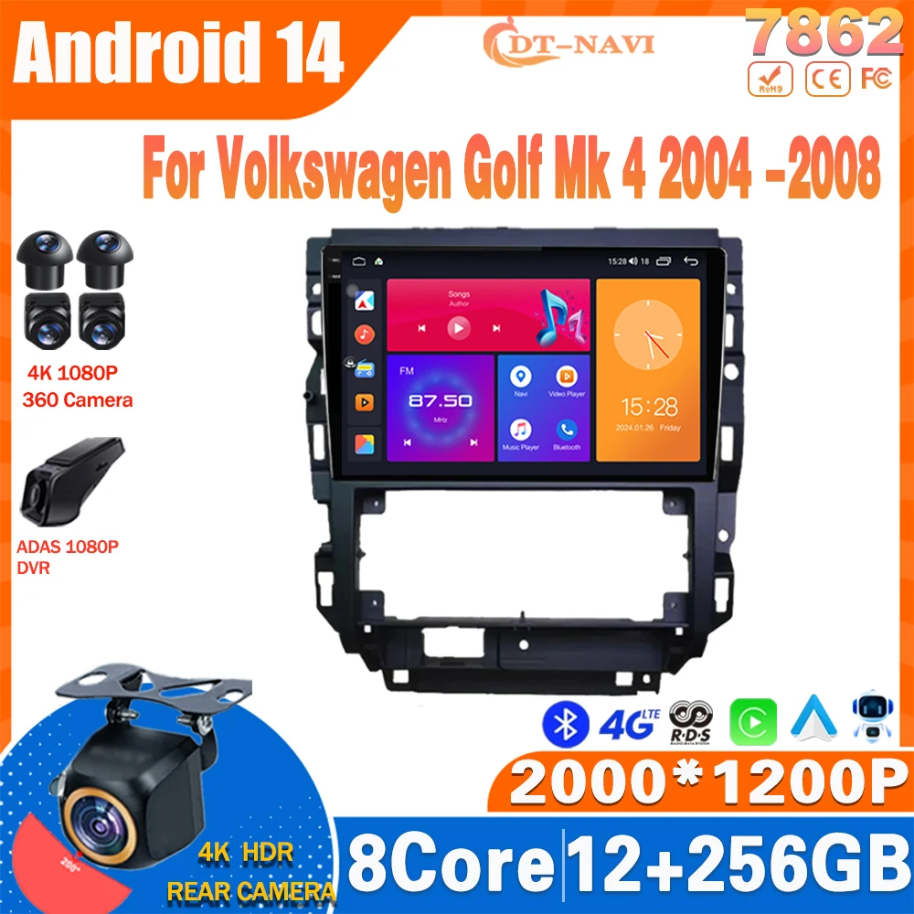 Android 14 Car Radio For Volkswagen Golf Mk 4 2004-2008 Multimidia Video Player Navigation Carplay NO 2Din DVD Head Unit 4G WIFI
Android 14 Car Radio For Volkswagen Golf Mk 4 2004-2008 Multimidia Video Player Navigation Carplay NO 2Din DVD Head Unit 4G WIFI