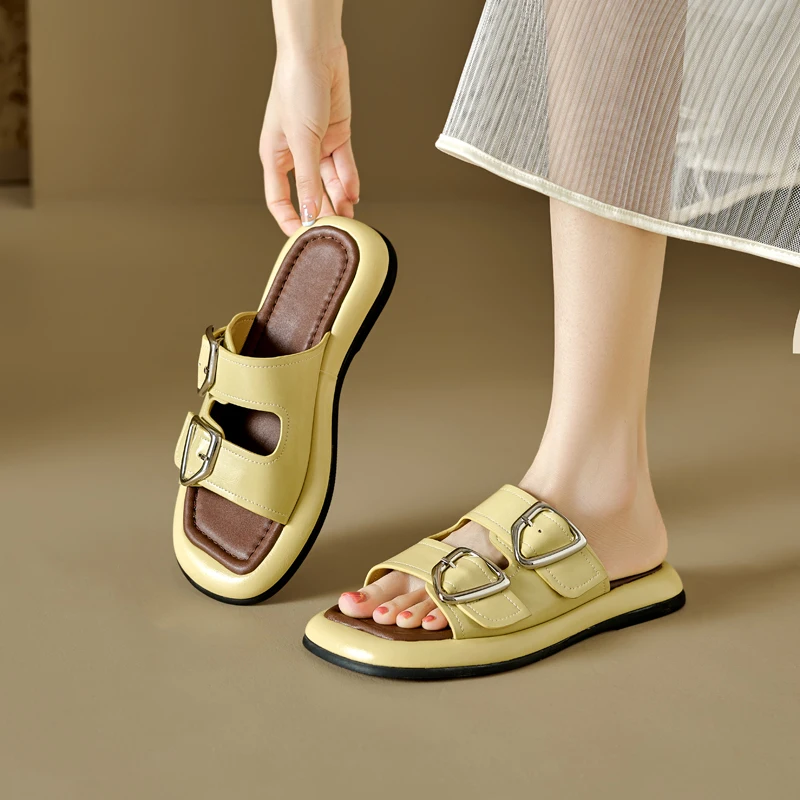 Handmade Genuine Leather Cowhide Women Sandals,Summer Flat Women Slippers,Open Toe Fashion Women Shoes
Handmade Genuine Leather Cowhide Women Sandals,Summer Flat Women Slippers,Open Toe Fashion Women Shoes