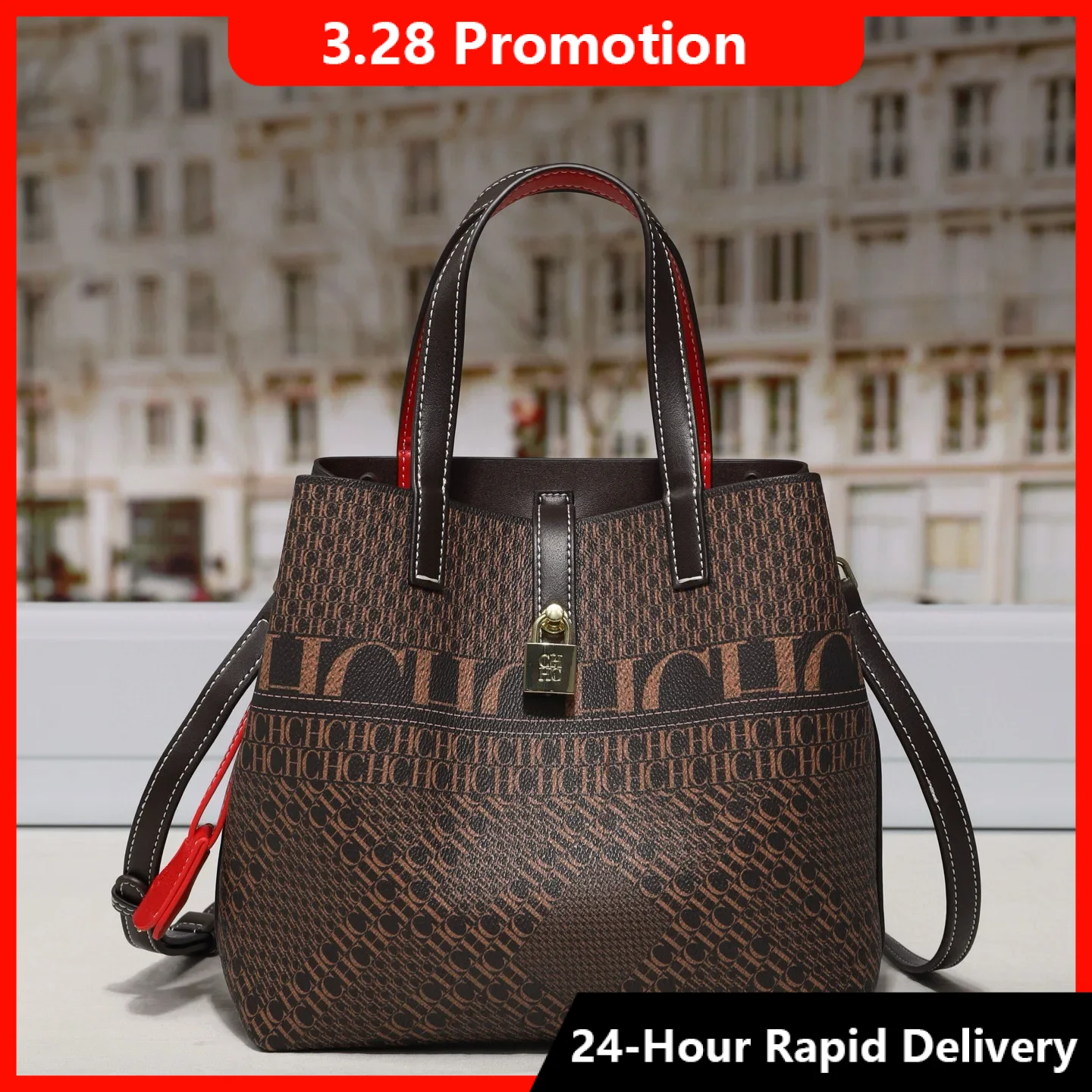 Сумка-тоут класса люкс CH: модная, итальянская, с креативным буквенным принтом и замком, новинка 2025 года, красивая трендовая сумка-тоут
Сумка-тоут класса люкс CH: модная, итальянская, с креативным буквенным принтом и замком, новинка 2025 года, красивая трендовая сумка-тоут