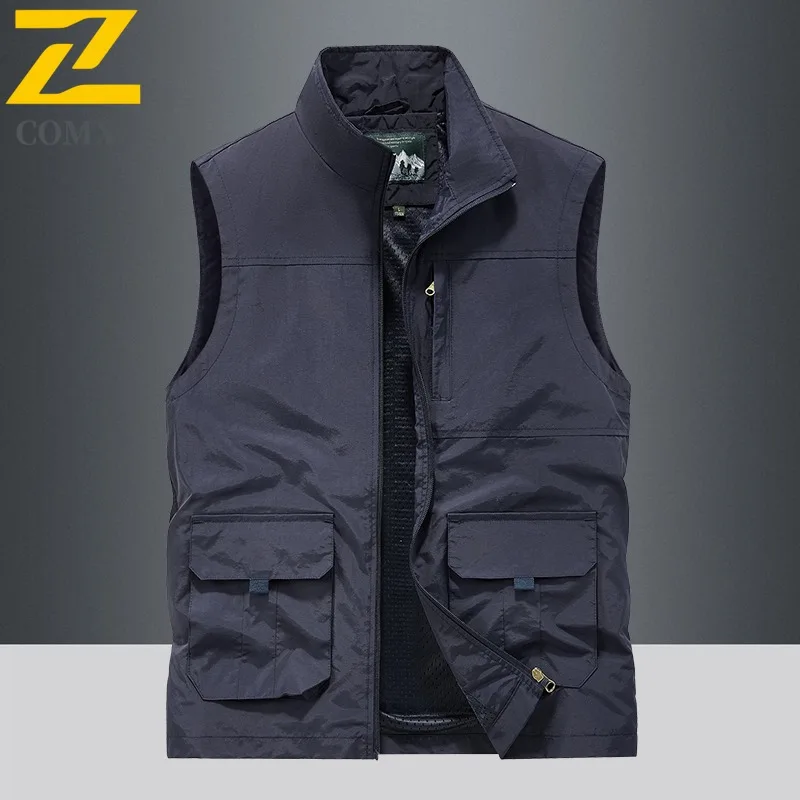 Autumn Men's Stand Collar Vest Waterproof Windproof Business Casual Sleeveless Multi-Functional Coat for Office Hiking Camping
Autumn Men's Stand Collar Vest Waterproof Windproof Business Casual Sleeveless Multi-Functional Coat for Office Hiking Camping