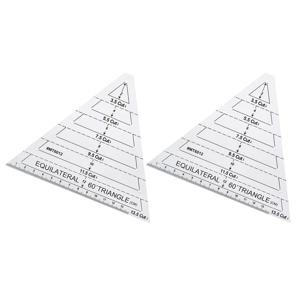 2 Pcs Handle 60 Degree Equilateral Triangle Transparent Quilting Ruler Rulers Clothing Crafting
2 Pcs Handle 60 Degree Equilateral Triangle Transparent Quilting Ruler Rulers Clothing Crafting