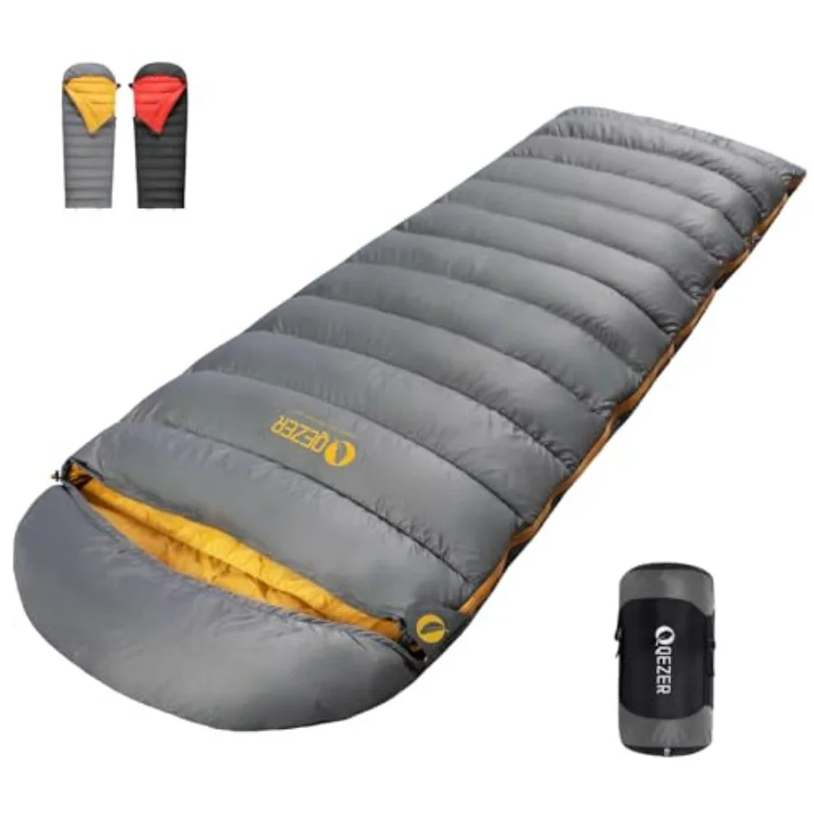 Down Sleeping Bag for Adults: 620 Fill Power, 0F Cold Weather Use, Ultralight Nylon Shell, Black Ideal for Backpacking, Camping
Down Sleeping Bag for Adults: 620 Fill Power, 0F Cold Weather Use, Ultralight Nylon Shell, Black Ideal for Backpacking, Camping