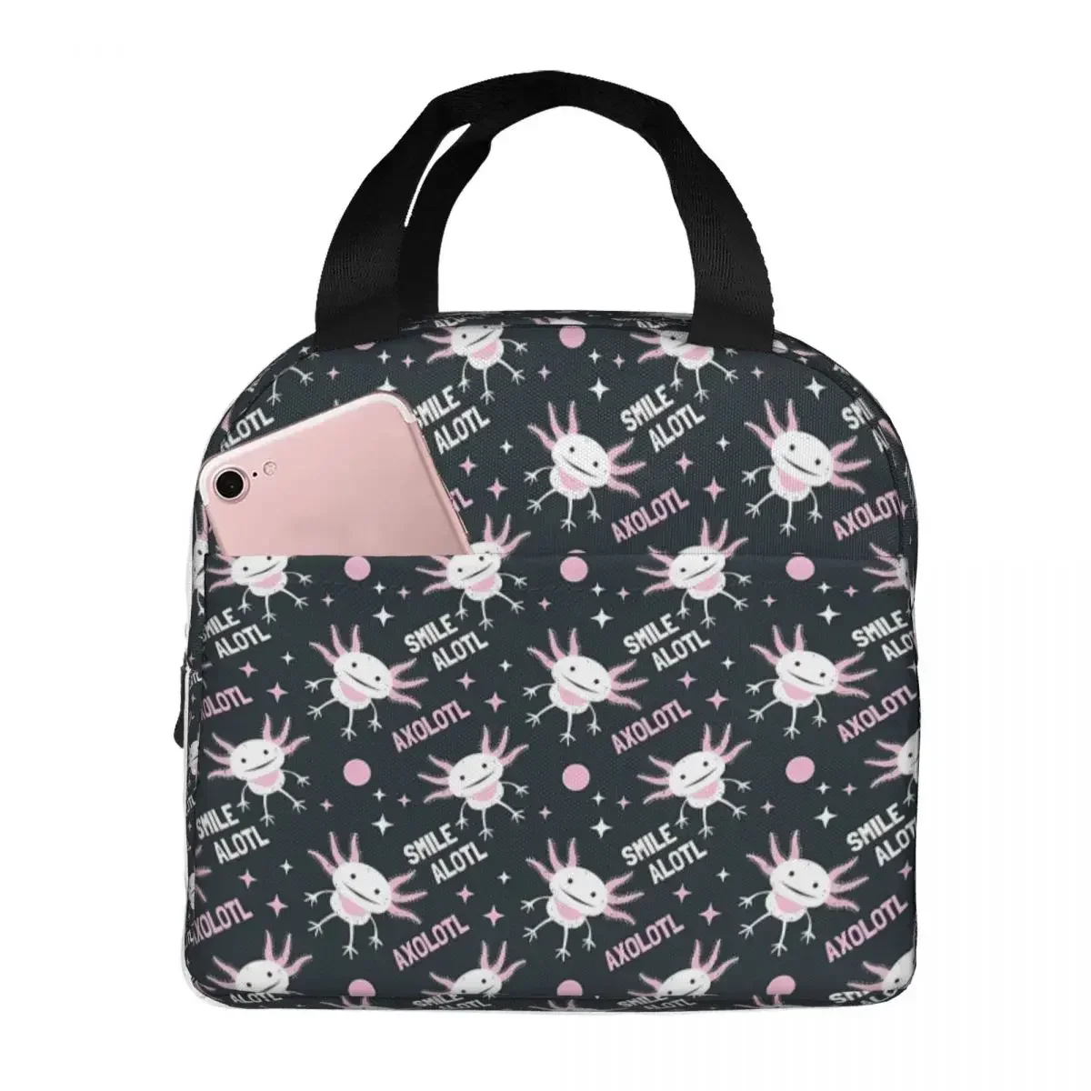 Smile Alotl Like An Axolotl Insulated Lunch Bag Pet Animal Women Kid Cooler Thermal Portable Box Ice Pack Tote
Smile Alotl Like An Axolotl Insulated Lunch Bag Pet Animal Women Kid Cooler Thermal Portable Box Ice Pack Tote