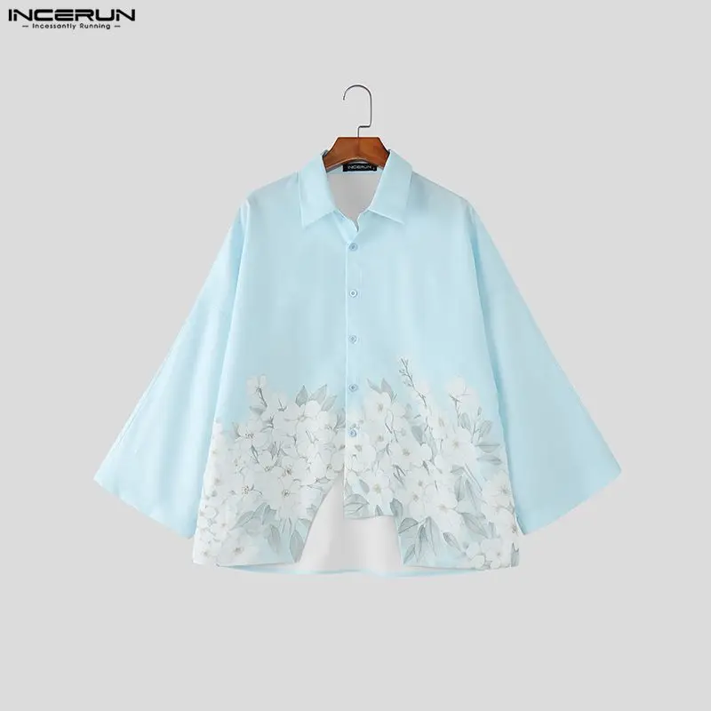 Мужская рубашка INCERUN с цветочным принтом, отложным воротником, длинным рукавом, свободного кроя, повседневная, уличная одежда, модные топы для отдыха, мужские рубашки 2026
Мужская рубашка INCERUN с цветочным принтом, отложным воротником, длинным рукавом, свободного кроя, повседневная, уличная одежда, модные топы для отдыха, мужские рубашки 2026