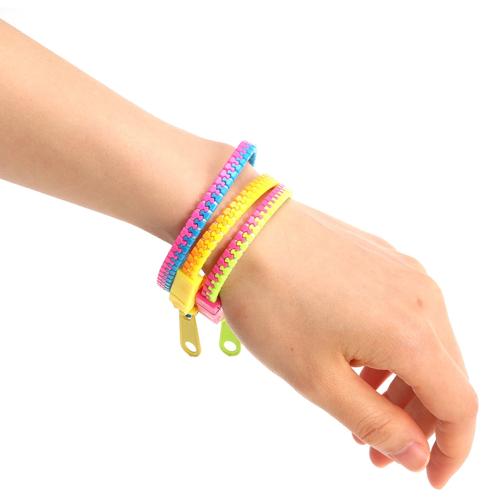 50Pcs Zipper Friendship Bracelet Bicolor Bright Favor Jewelry Kids Birthday Anti Stress Activity
50Pcs Zipper Friendship Bracelet Bicolor Bright Favor Jewelry Kids Birthday Anti Stress Activity