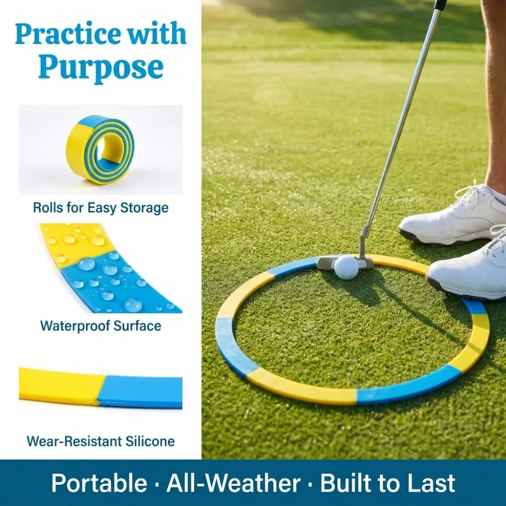 Silicone Material Golf Target Circle Wear Resistant Ultra Thin Putting Practice Ring Bright Color Flexible Putting Target Ring
Silicone Material Golf Target Circle Wear Resistant Ultra Thin Putting Practice Ring Bright Color Flexible Putting Target Ring