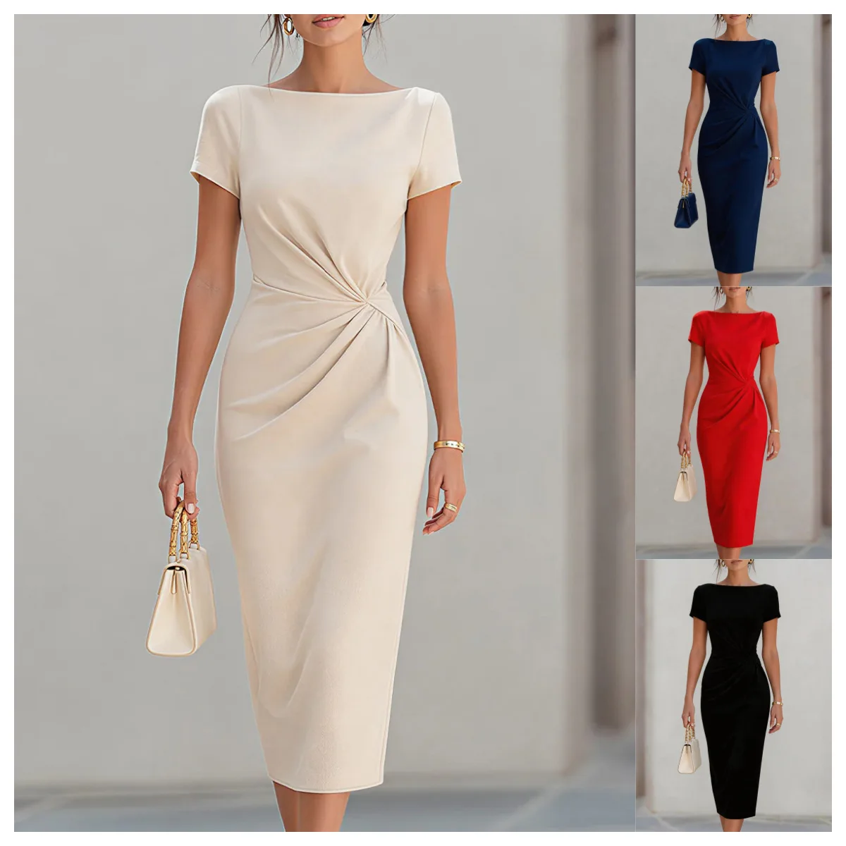 Elegant Waist Pleated Evening Dress Dresses for Women Spring Summer Cocktail Party Jumpsuit Playsuit Matching Set
Elegant Waist Pleated Evening Dress Dresses for Women Spring Summer Cocktail Party Jumpsuit Playsuit Matching Set