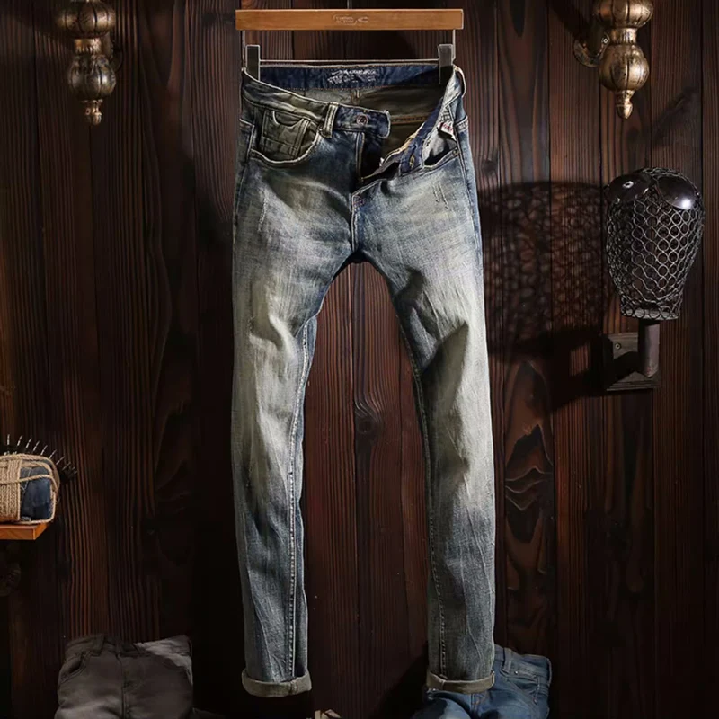 Italian Style Fashion Men Jeans High Quality Retro Washed Elastic Slim Fit Ripped Jeans Men Vintage Designer Denim Pants Hombre
Italian Style Fashion Men Jeans High Quality Retro Washed Elastic Slim Fit Ripped Jeans Men Vintage Designer Denim Pants Hombre