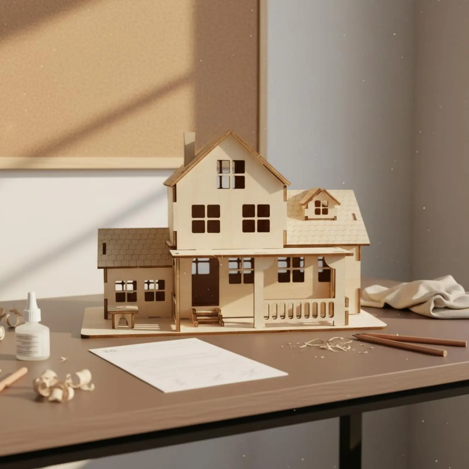 Three-Dimensional Wooden House Assembly Kit Creative Gift DIY Woodcraft House Kit DIY Miniature Model Kit Even Edges Cut
Three-Dimensional Wooden House Assembly Kit Creative Gift DIY Woodcraft House Kit DIY Miniature Model Kit Even Edges Cut