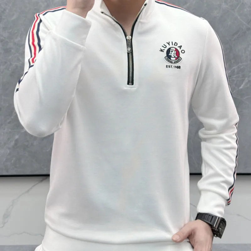 2024Fall Men Zipper Turtleneck Bottom Pullover Streetwear Tshirt Versatile Fashion Long Sleeved Tshirt Sweatshirt Men Polo Shirt
2024Fall Men Zipper Turtleneck Bottom Pullover Streetwear Tshirt Versatile Fashion Long Sleeved Tshirt Sweatshirt Men Polo Shirt