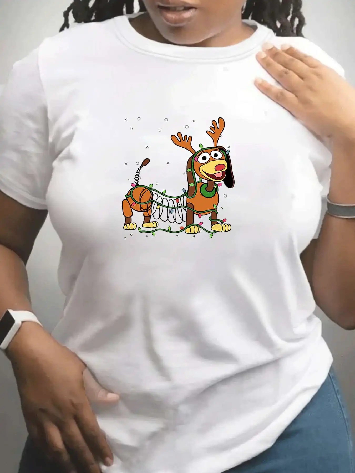 【118240】 Женская футболка больших размеров с круглым вырезом и короткими рукавами, эластичными половинными рукавами и модными принтами
【118240】 Женская футболка больших размеров с круглым вырезом и короткими рукавами, эластичными половинными рукавами и модными принтами