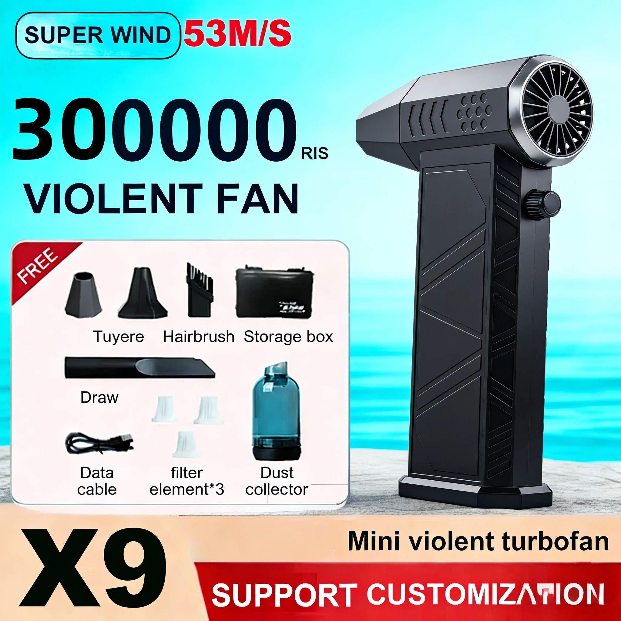 Очистите жестокий вентилятор X9 Turbo Jet Blower Мощный воздуходувка Бесщеточный двигатель Турбовентилятор 8000 мАч Souffleur Air Puissant Tool
Очистите жестокий вентилятор X9 Turbo Jet Blower Мощный воздуходувка Бесщеточный двигатель Турбовентилятор 8000 мАч Souffleur Air Puissant Tool