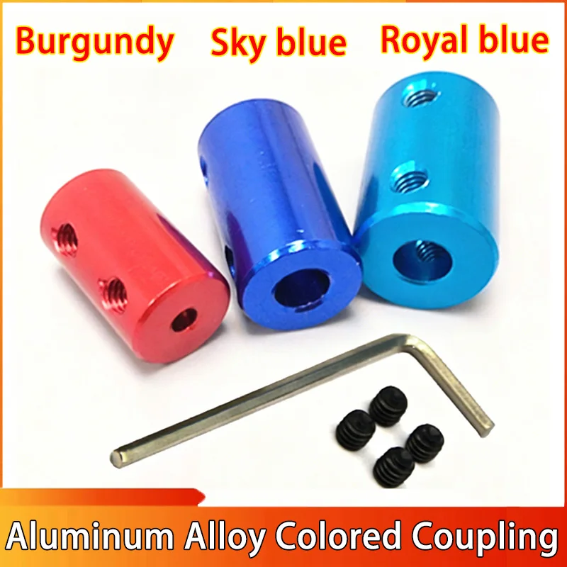 Burgundy/Sky Blue/Royal Blue Aluminum Alloy Colored Coupling Length:25mm Specification:3~10 Full Series Rigid Coupling Set Screw
Burgundy/Sky Blue/Royal Blue Aluminum Alloy Colored Coupling Length:25mm Specification:3~10 Full Series Rigid Coupling Set Screw