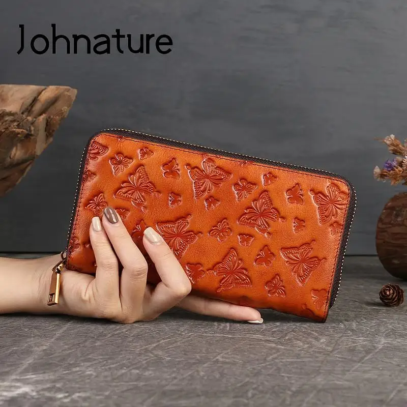 Johnature Butterfly Embossed Genuine Leather Wallets 2024 New Women Retro Cowhide Wallet Card Holder Handmade Long Purse
Johnature Butterfly Embossed Genuine Leather Wallets 2024 New Women Retro Cowhide Wallet Card Holder Handmade Long Purse