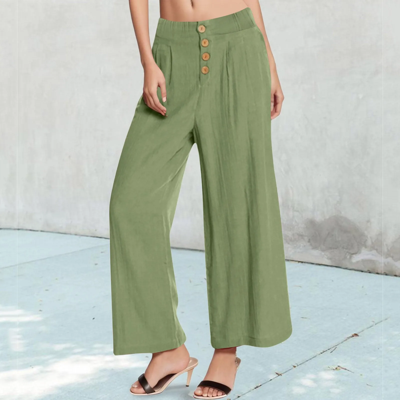 Summer Autumn Casual Cotton Linen Loose Women Trousers New Elegant Fashion High Waisted Trousers Vintage Button Pockets Pants
Summer Autumn Casual Cotton Linen Loose Women Trousers New Elegant Fashion High Waisted Trousers Vintage Button Pockets Pants
