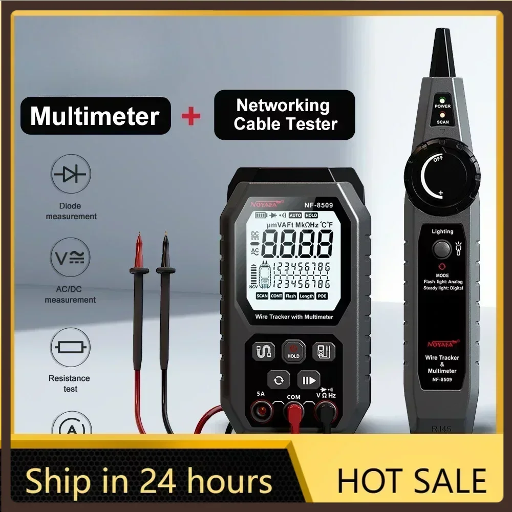 NEW HOT FANYUE NF-8509 Network Cable Tester Digital Cat5 Cat6 PoE Tester Multimeter Cable Tracker Measure Length Wiremap Tester
NEW HOT FANYUE NF-8509 Network Cable Tester Digital Cat5 Cat6 PoE Tester Multimeter Cable Tracker Measure Length Wiremap Tester
