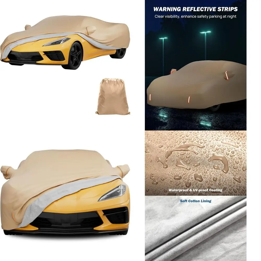 Universal Car Cover for 2020-2026 Corvette C8 Stingray Z06 Z51, Soft Cotton Lining, All-Weather Sun and UV Protection
Universal Car Cover for 2020-2026 Corvette C8 Stingray Z06 Z51, Soft Cotton Lining, All-Weather Sun and UV Protection