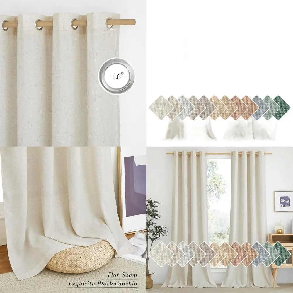 Шторы из натурального льна, длина 132 года, верхняя часть люверса, полупрозрачная конфиденциальность, плотная мешковина, светофильтрация, 55 Ш x 132 л, набор из 2 панелей для
Шторы из натурального льна, длина 132 года, верхняя часть люверса, полупрозрачная конфиденциальность, плотная мешковина, светофильтрация, 55 Ш x 132 л, набор из 2 панелей для