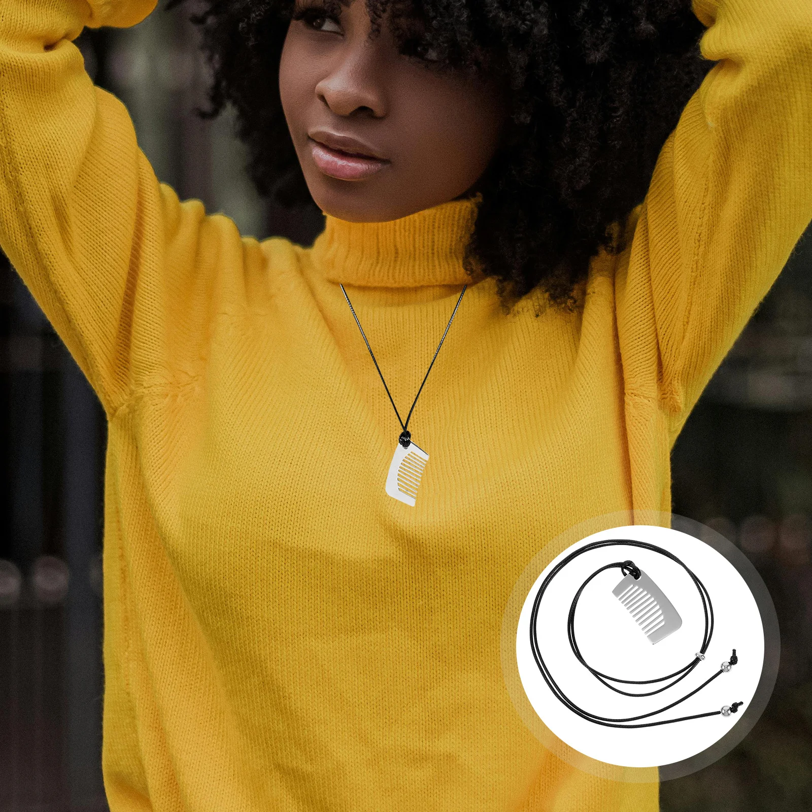 Titanium Steel Comb Pendant Sweater Necklace Vintage Long Charm Fashion Jewelry for Women Men Unique Sweater Pendant
Titanium Steel Comb Pendant Sweater Necklace Vintage Long Charm Fashion Jewelry for Women Men Unique Sweater Pendant