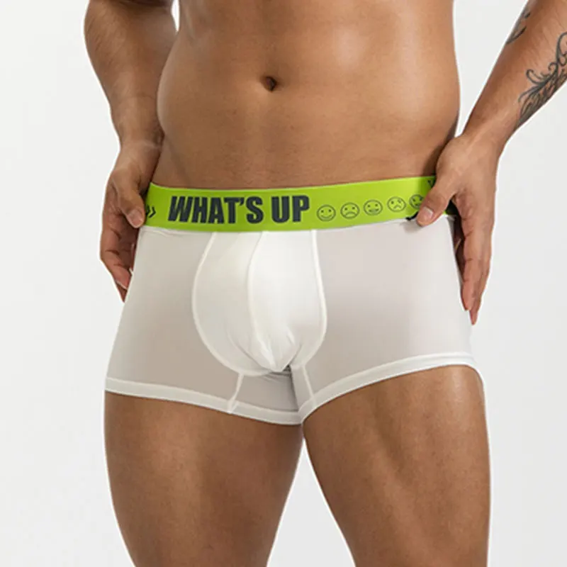 Fashion Mens Boxer Shorts Ice Silk Thin Seamless Sexy Underwear U Bulge Pouch Summer Man Underpants Panties Breathable Undies
Fashion Mens Boxer Shorts Ice Silk Thin Seamless Sexy Underwear U Bulge Pouch Summer Man Underpants Panties Breathable Undies
