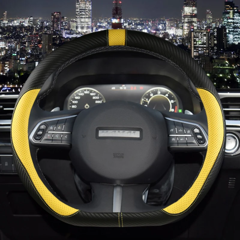Steering Wheel Cover for Haval F5 F7 F7X Car Accessories D-type Genuine Leather Non-slip Sweatproof Interior Handle Cover
Steering Wheel Cover for Haval F5 F7 F7X Car Accessories D-type Genuine Leather Non-slip Sweatproof Interior Handle Cover