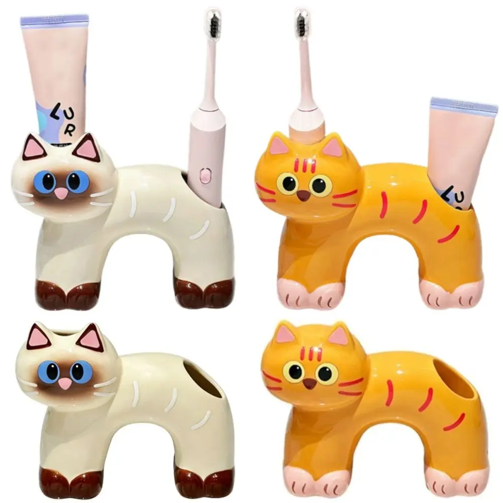 Ceramic Cat Toothbrush Holder Creative Cartoon Toothpaste Toothbrush Rack 2 Slot Anti-Slip Base Toothbrush Storage Rack
Ceramic Cat Toothbrush Holder Creative Cartoon Toothpaste Toothbrush Rack 2 Slot Anti-Slip Base Toothbrush Storage Rack