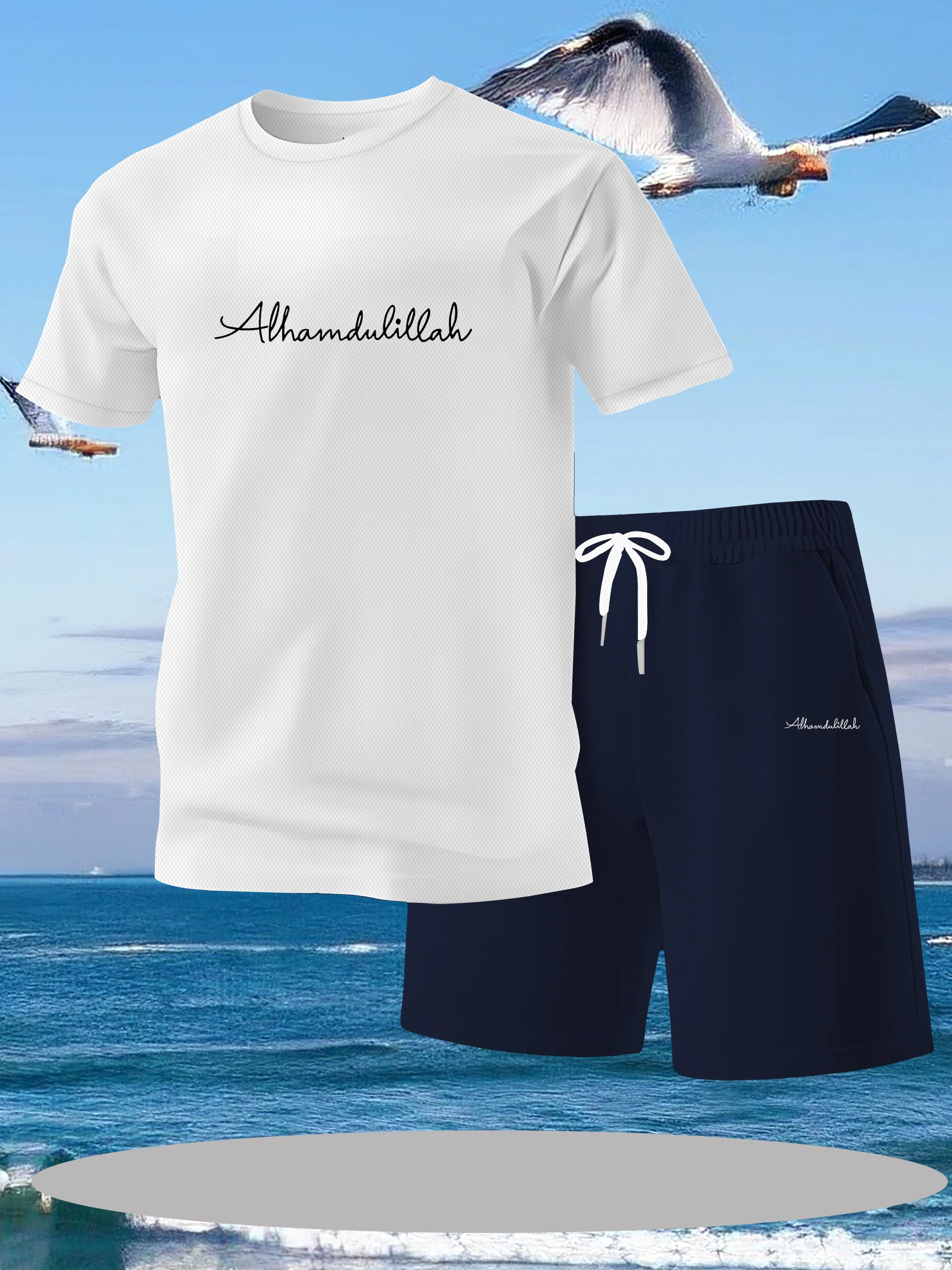 Leisure sports set: breathable outdoor men's letter printed T-shirt shorts, a must-have design for summer lightweight
Leisure sports set: breathable outdoor men's letter printed T-shirt shorts, a must-have design for summer lightweight