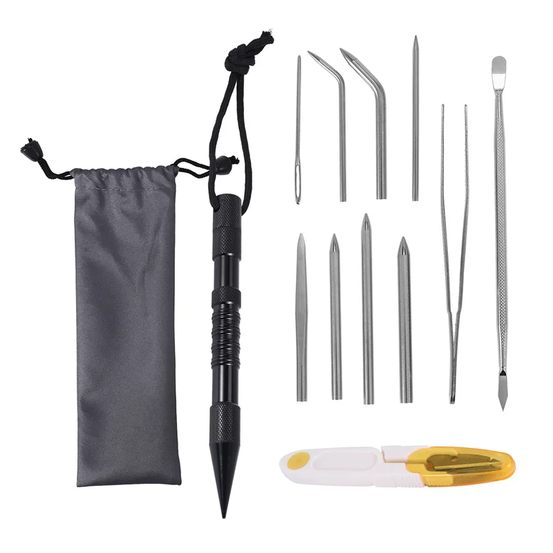 12 Pieces Paracord Fids Accessories, Stainless Steel Lacing Needles With Marlin Spike
12 Pieces Paracord Fids Accessories, Stainless Steel Lacing Needles With Marlin Spike