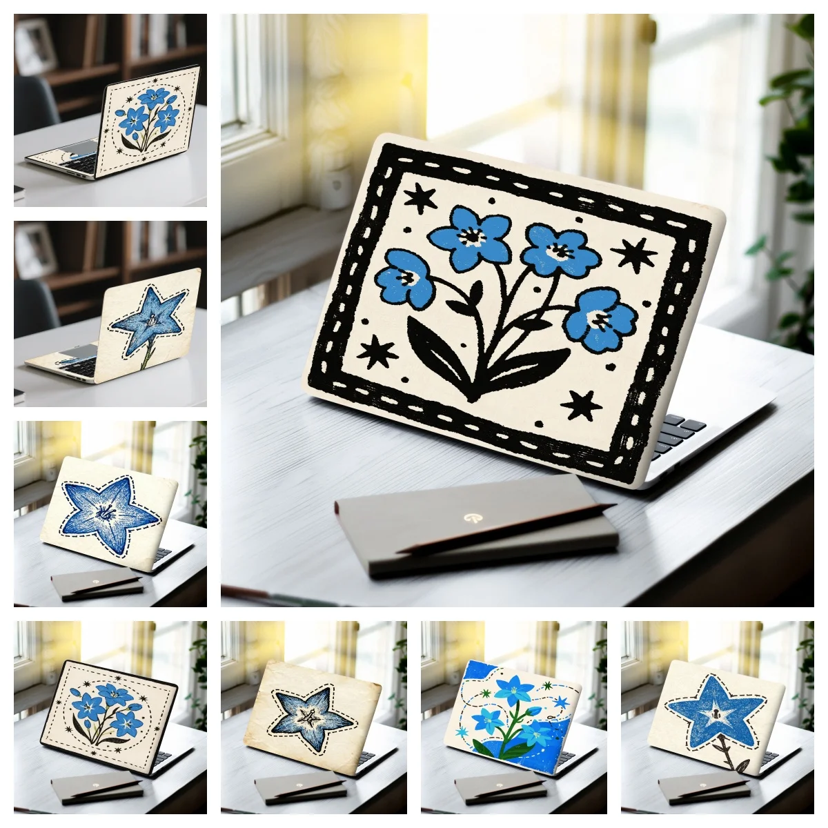 2 Pcs Hand Painted Blue Floral Laptop Sticker Retro Sketch Design Self-Adhesive Laptop MacBook Notebook PC Aesthetics Decor
2 Pcs Hand Painted Blue Floral Laptop Sticker Retro Sketch Design Self-Adhesive Laptop MacBook Notebook PC Aesthetics Decor