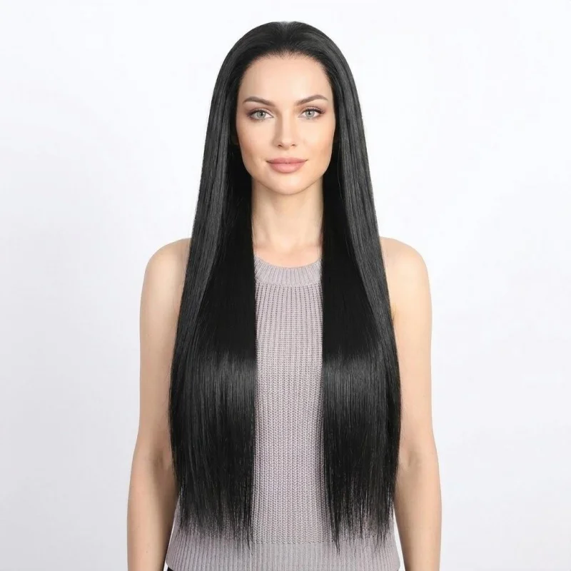 30 Inch Dark Brown Long Straight Synthetic Wig Lace Free Part Natural Looking Wig for Women Daily Party Wear
30 Inch Dark Brown Long Straight Synthetic Wig Lace Free Part Natural Looking Wig for Women Daily Party Wear