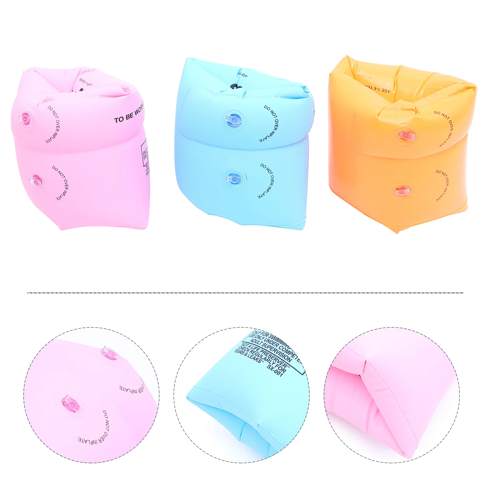 3 Pairs Swimming Arm Floats Inflatable Floaties Lifebuoy Swimsuit PVC Sleeves Armbands Bathing
3 Pairs Swimming Arm Floats Inflatable Floaties Lifebuoy Swimsuit PVC Sleeves Armbands Bathing
